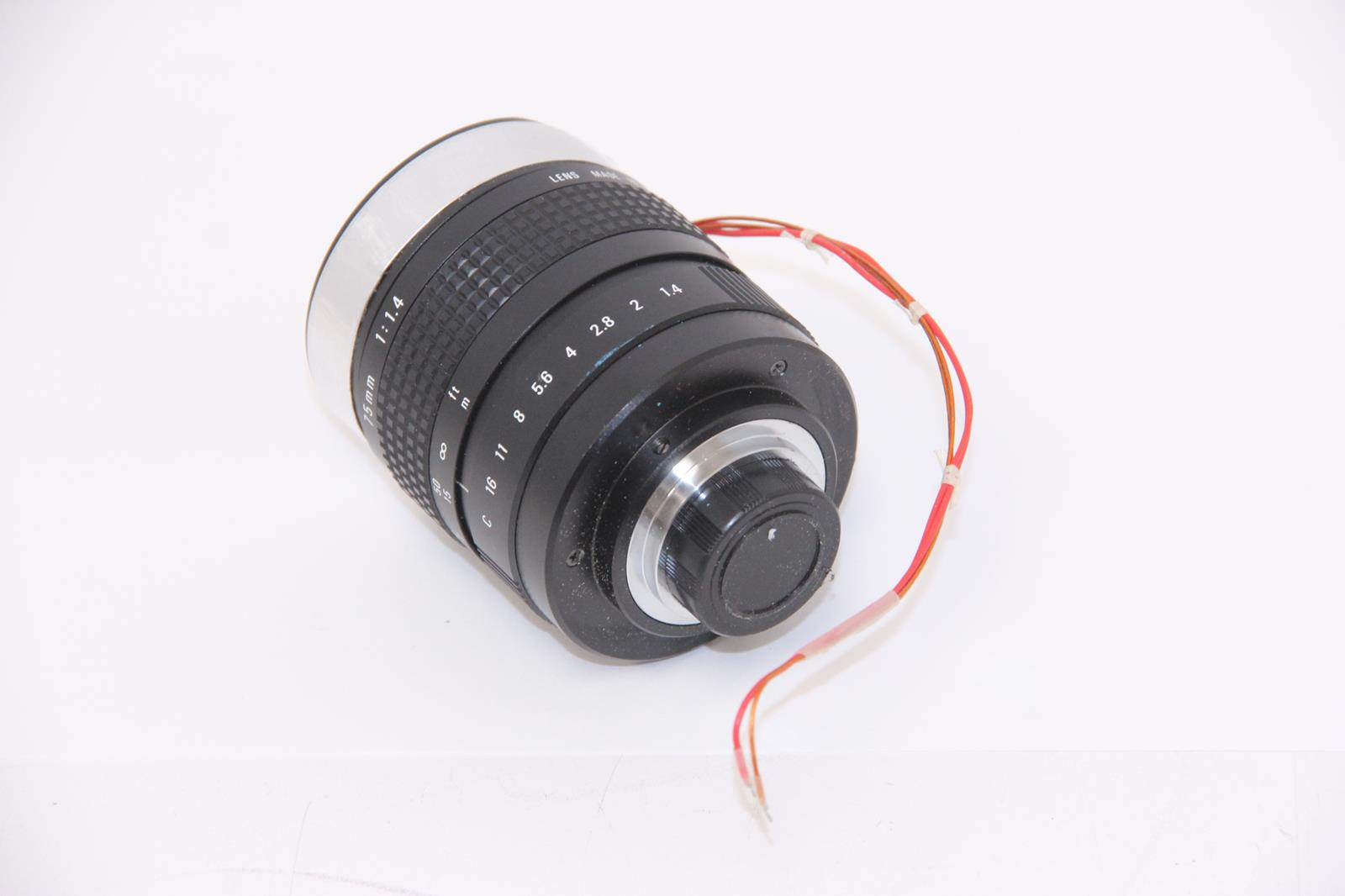 COSMICAR 75MM 1:1.4 Television Lens with Leads | eBay