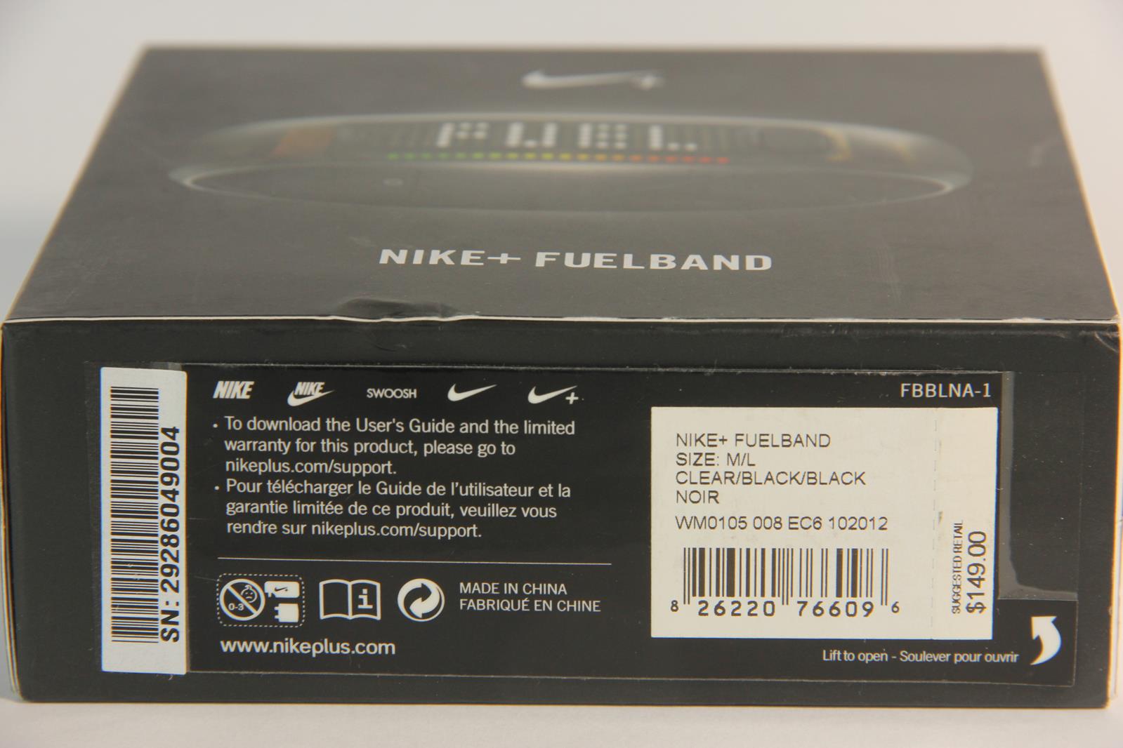 NIKE NIKE+ FUELBAND M/L Clear/Black/Black Bluetooth Activity Tracker