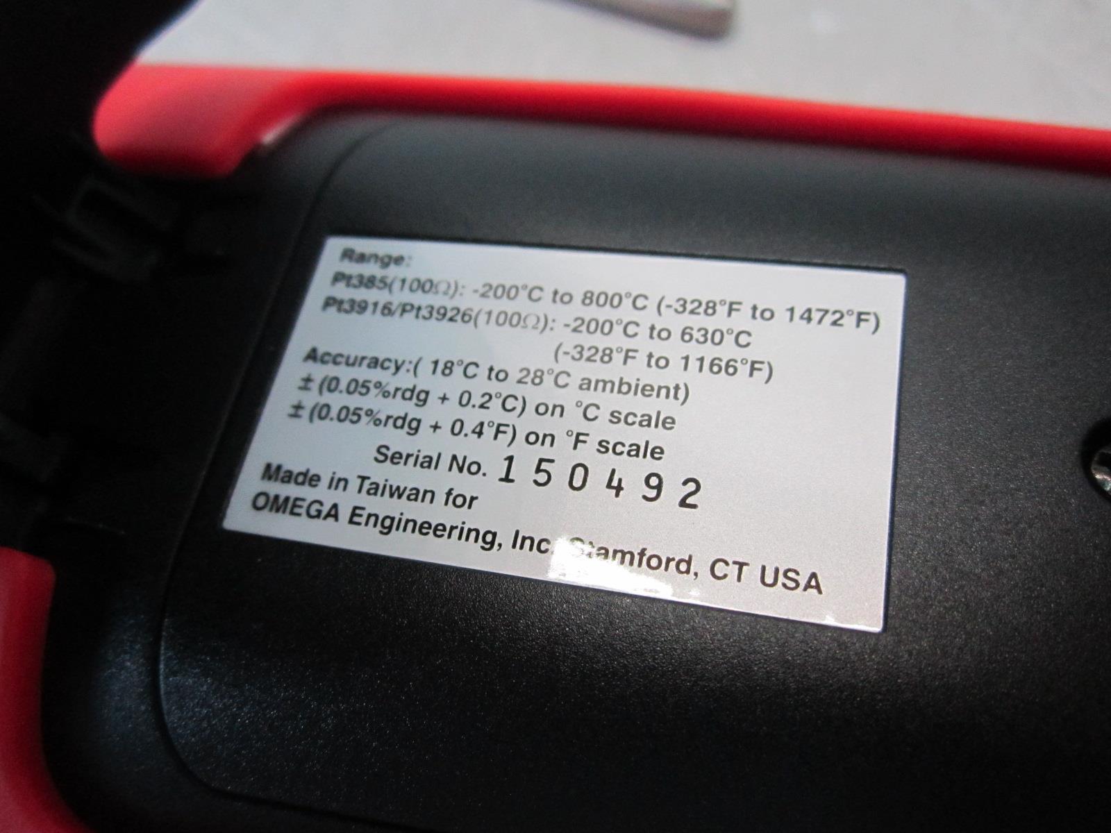 OMEGA HH804 High Accuracy Data Logger/Thermometer 200c TP 800c 328f