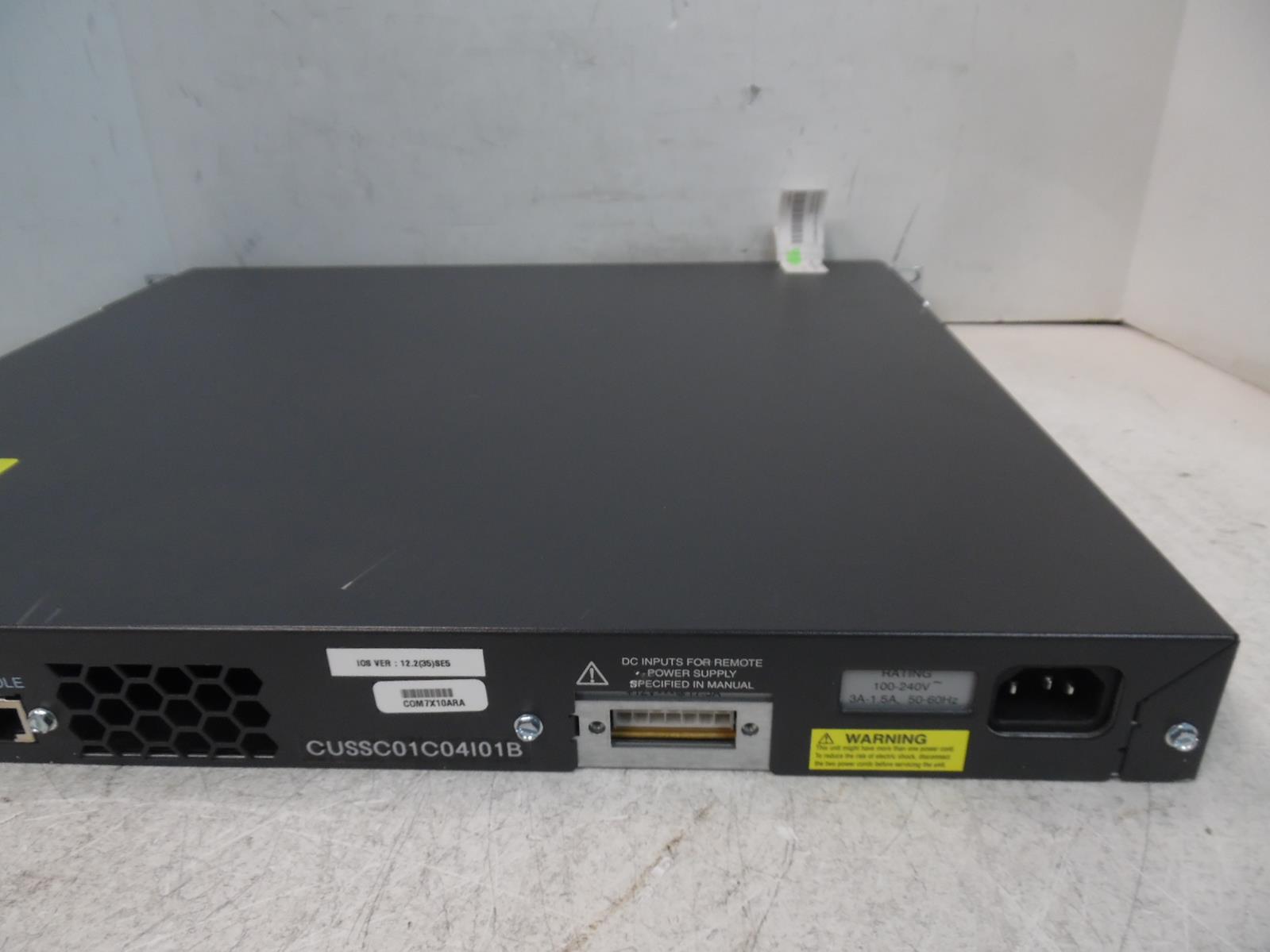 CISCO CATALYST 3750G SERIES WS C3750G 48TS S 48 PORT GB ETHERNET SWITCH