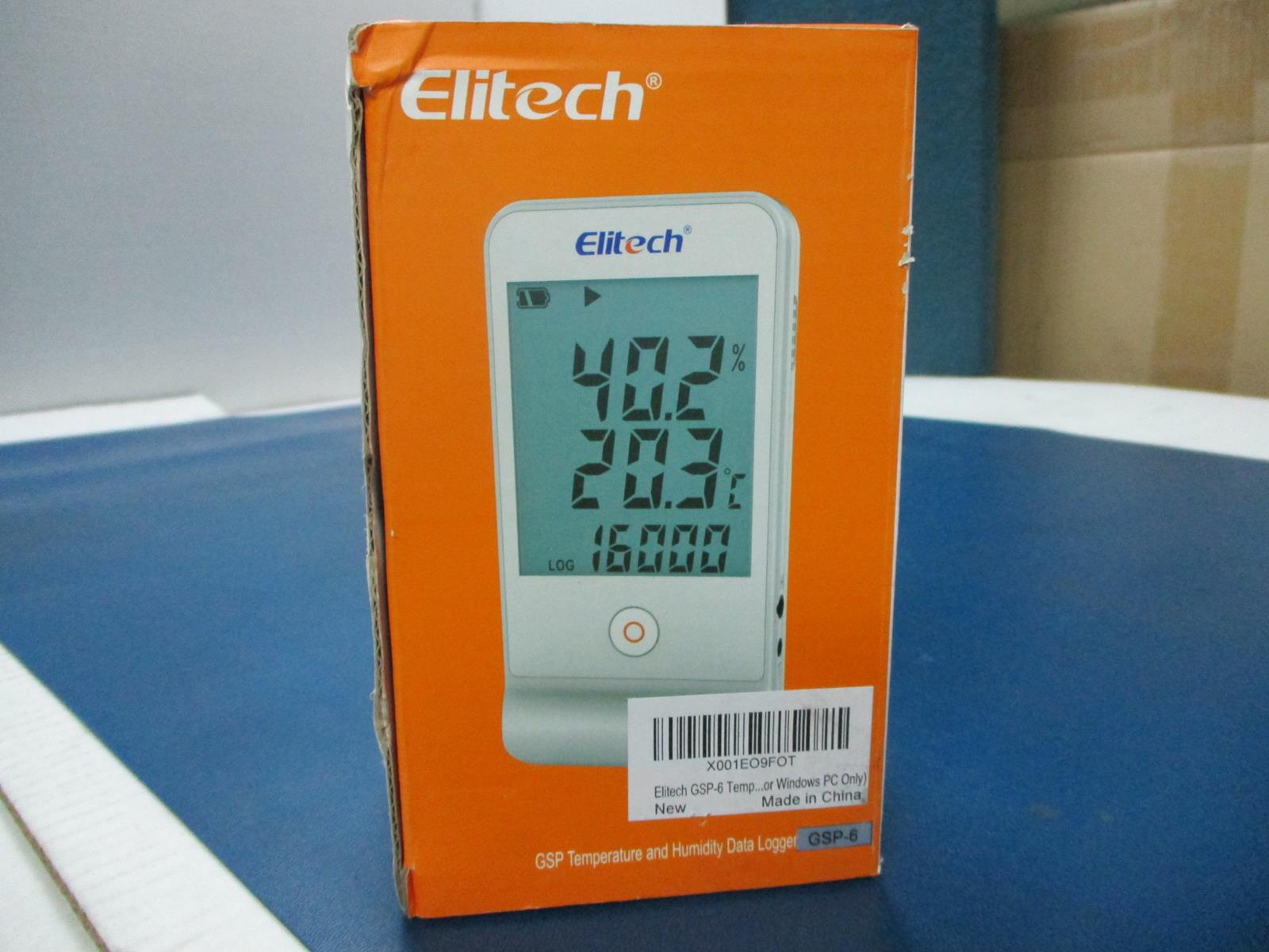 ELITECH GSP6 TEMPERATURE AND HUMIDITY RECORDER 16000 POINTS DATA