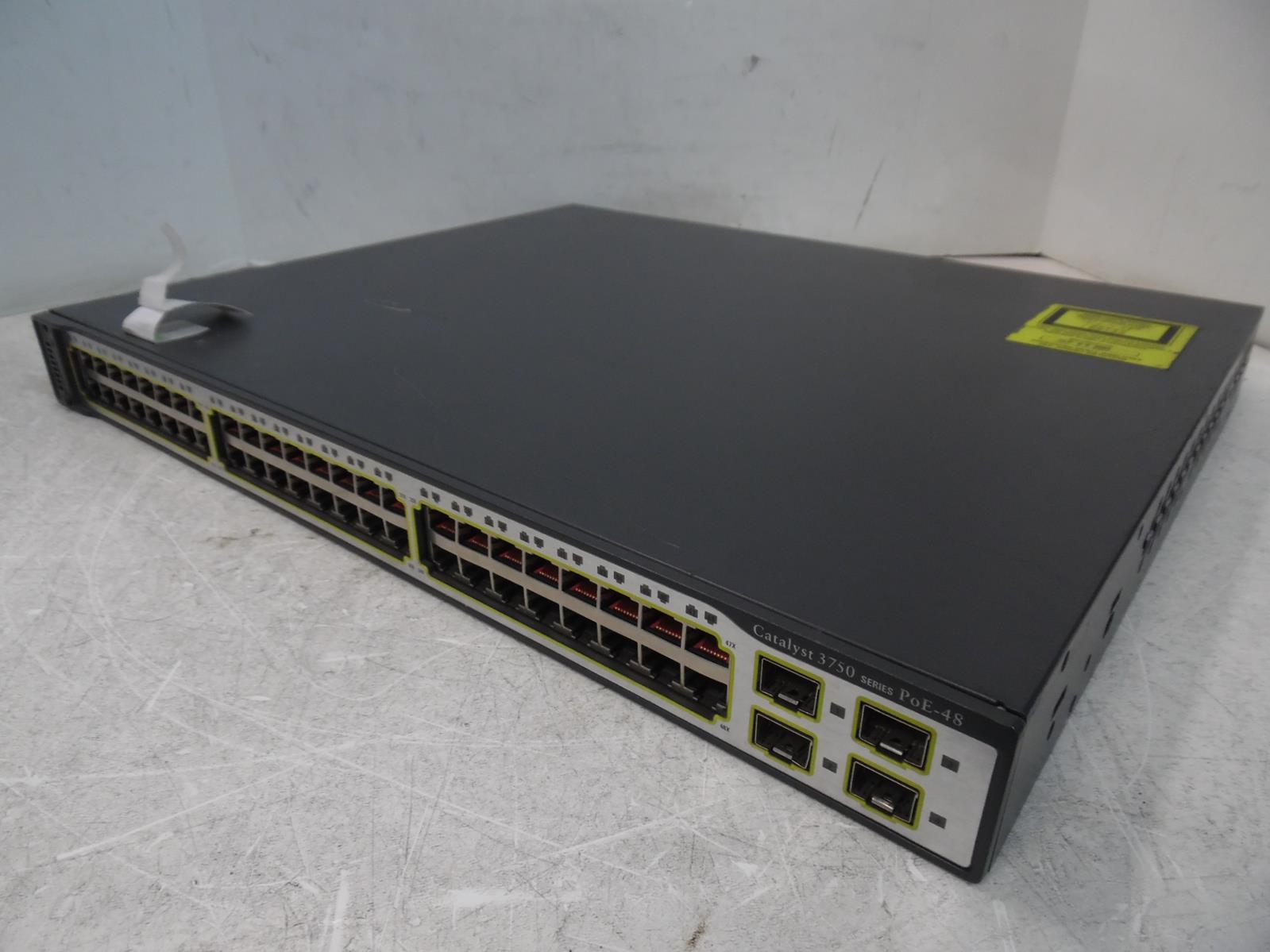 CISCO CATALYST 3750 WS C3750 48PS S V05 PoE 48 PORT GIGABIT SWITCH