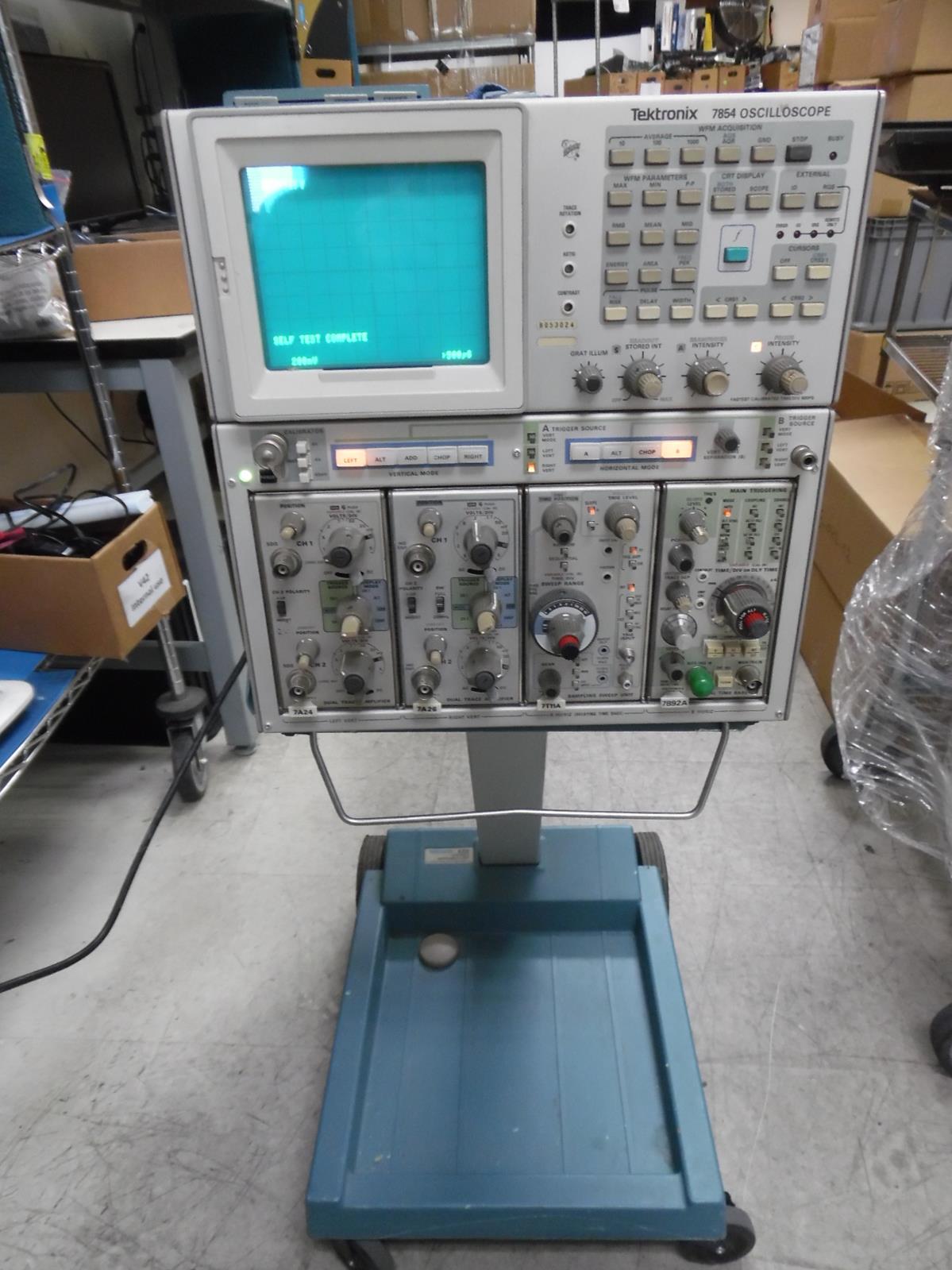 TEKTRONIX 7854 400MHz 4 SLOT, OSCILLOSCOPE W/ OPTIONS 2,3,2D "PASSED ...